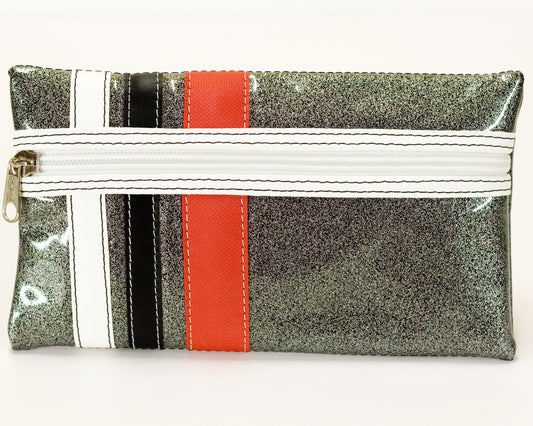 Silver Glitter Pencil Case