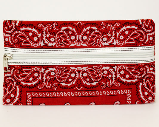 Red Paisley Pencil Case